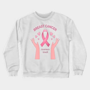 In October We Wear Pink Breast Cancer Awareness Survivor Crewneck Sweatshirt